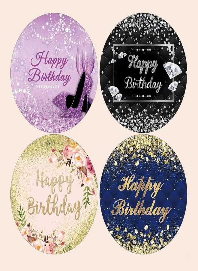 SLGIFT Vinyl Happy Birthday Theme Sticker, Self-Adhesive Vinyl Stickers, 40 Pieces, 2 x 2 Inches Round Sticker, 4 Unique Designs, R104 - Image 2